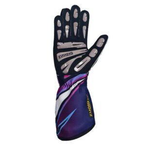 Elite Batting Glove Purple and Black Single